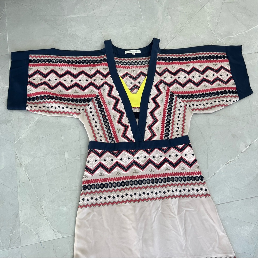 ♦️SOLD♦️BCBGMaxAzria Runway The Kalina Multicolor Eyelet Embroidered Maxi Dress - Picture 10 of 16